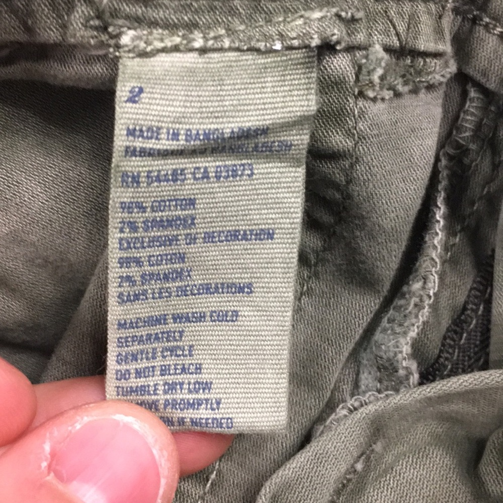 Olive green cargo-type pants - Picture 7 of 7